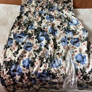 Abercrombie & Fitch Floral Dress with Blue and White
